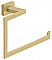 Modern Geometric Towel Ring - Satin Brass