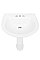 Mini Fiore 18" Vitreous China Pedestal Lavatory Sink