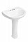 Mini Fiore 18" Vitreous China Pedestal Lavatory Sink