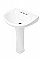 Mini Fiore 18" Vitreous China Pedestal Lavatory Sink