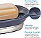 York Soap Dish for Bathroom Countertop - Matte Navy / Brushed Nicke