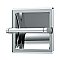 Recessed Pivoting Tissue Holder - Chrome