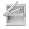Recessed Pivoting Tissue Holder - Matte White