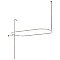 Solid Brass Shower Enclosure - Rectangular with Riser - Brushed Nickel