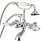 Aqua Vintage AE206T1 Vintage 7-Inch Tub Faucet with Hand Shower, Polished Chrome