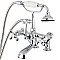 Kingston Brass AE658T1 Auqa Vintage 7-inch Adjustable Clawfoot Tub Faucet with Hand Shower, Polished Chrome