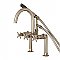 Aqua Vintage AE8108DX Concord 7-Inch Deck Mount Clawfoot Tub Faucet, Brushed Nickel