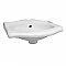 Isabella Collection Small Rectangular Wall Mount Basin with Integrated Oval Bowl, Backsplash, Decorative Trim, Overflow and No Hole Faucet Drilling