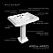 29" Traditional Widepread Pedestal Sink w/ Large Rectangular Bowl & Dual Soap Ledges - Overflow Control Rim and Overflow