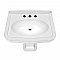Pedestal Sink w/ Integrated Oval Bowl Low-rise Backsplash & Overflow