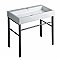 Britannia Large Rectangular Sink Console with Front Towel Bar and Single Faucet Hole Drill