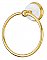 Victorian Towel Ring 6" - Polished Brass