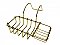 Clawfoot Bathtub Large Soap & Sponge Holder - Polished Brass