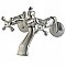 Vintage Wall Mount Tub Faucet with Diverter Valve/Riser Adaptor - Adjustable Center - Brushed Nickel