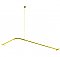 Clawfoot Bathtub Shower Enclosure L-Shaped Curtain Rod and Ceiling Support - Polished Brass
