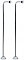 22" Single Offset Water Supply Line Set for Clawfoot Bathtubs - Polished Chrome