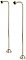 22" Single Offset Water Supply Line Set for Clawfoot Bathtubs - Polished Nickel