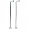 22" Single Offset Water Supply Line Set for Clawfoot Bathtubs - Satin Nickel