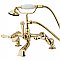 Kingston Brass CC651T2 Vintage Adjustable Center Deck Mount Tub Faucet, Polished Brass
