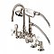 Kingston Brass CC8538PX Clawfoot Tub Faucet with Hand Shower, Brushed Nickel