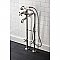 Kingston Brass Freestanding Clawfoot Tub Faucet Package with Supply Line - Brushed Nickel