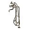 Kingston Brass Freestanding Clawfoot Tub Faucet Package with Supply Line - Brushed Nickel