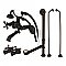 Kingston Brass CCK265ORBD Vintage Wall Mount Clawfoot Faucet Package, Oil Rubbed Bronze