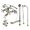 Kingston Brass CCK265PND Vintage Wall Mount Clawfoot Faucet Package, Polished Nickel