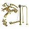 Kingston Brass CCK265SBD Vintage Wall Mount Clawfoot Faucet Package, Brushed Brass