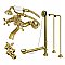 Kingston Brass CCK265SB Vintage Wall Mount Clawfoot Faucet Package, Brushed Brass