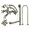 Kingston Brass CCK265SND Vintage Wall Mount Clawfoot Faucet Package, Brushed Nickel