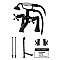 Deck Mount Clawfoot Tub Faucet with Hand Shower 7" on Center - Oil Rubbed Bronze