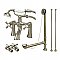 Kingston Brass CCK268SN Vintage Deck Mount Clawfoot Tub Faucet Package, Brushed Nickel