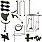 Kingston Brass CCK3185AL Vintage Down Spout Clawfoot Tub Faucet Package, Oil Rubbed Bronze