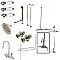 Kingston Brass CCK4141PL Vintage Gooseneck Clawfoot Tub Faucet Package, Polished Chrome