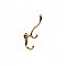 Solid Bronze Three Prong Antler Hook - Multiple Finishes Available