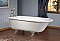 Cheviot Cast Iron 54" Traditional Roll Rim Clawfoot Bathtub with No Faucet Holes