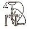 Traditional Deck Mount Tub Filler / Faucet With Metal Hand Shower - 6" on Center Deck Mount