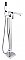 Contemporary Geometric Freestanding Single Lever Tub Filler / Faucet and Handshower