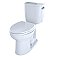 TOTO Entrada Two-Piece Round 1.28 GPF Universal Height Toilet - Cotton