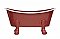 Enamel Bathtub Soap Dish - Deep Rose Red