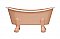Enamel Bathtub Soap Dish - Peachy Pink
