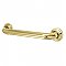 12" Milano Collection Safety Grab Bar for Bathroom - Polished Brass