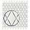 Expressions Beveled Diamond White Glass Mosaic Tile - Per Sheet - .99 Sq. Ft. Per Case