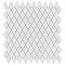 Expressions Beveled Diamond White Glass Mosaic Tile - Per Sheet - .99 Sq. Ft. Per Case