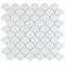 Expressions Scalloped White Glass Mosaic Tile - Per Sheet - .96 Sq. Ft. Per Sheet