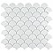 Expressions Scalloped White Glass Mosaic Tile - Per Sheet - .96 Sq. Ft. Per Sheet