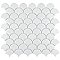 Expressions Scalloped White Glass Mosaic Tile - Per Sheet - .96 Sq. Ft. Per Sheet