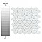 Expressions Scalloped White Glass Mosaic Tile - Per Sheet - .96 Sq. Ft. Per Sheet