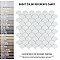Expressions Scalloped White Glass Mosaic Tile - Per Sheet - .96 Sq. Ft. Per Sheet